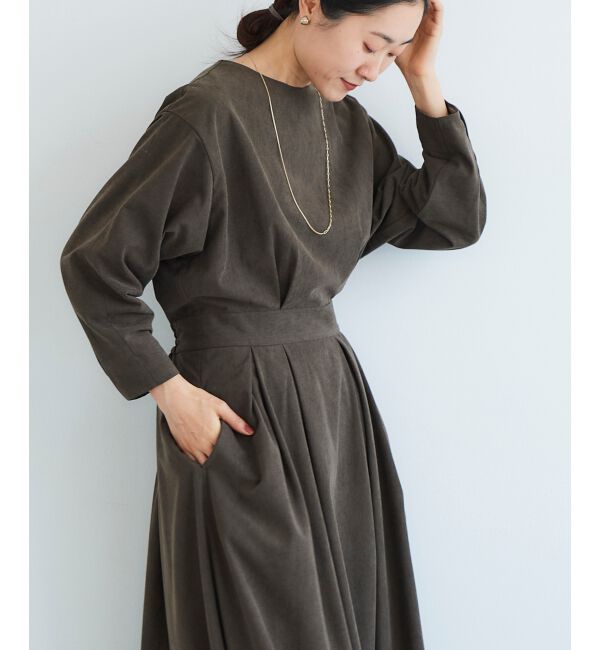 le.coeur blanc「コーデュロイタックワンピース」|ワンピース|