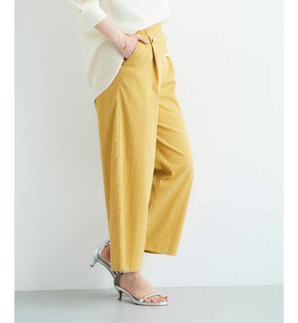 le.coeur blanc「《手洗い可能》ストレッチマリンワイドパンツ」|その他|