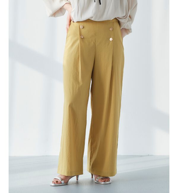 le.coeur blanc「《手洗い可能》ストレッチマリンワイドパンツ」|その他|