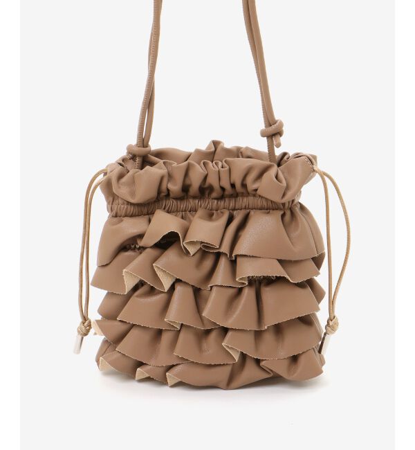 le.coeur blanc「PUフリルギャザーミニショルダー」|ショルダー・メッセンジャー|