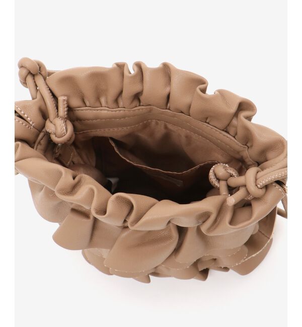 le.coeur blanc「PUフリルギャザーミニショルダー」|ショルダー・メッセンジャー|