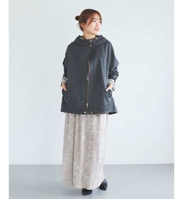 le.coeur blanc「《手洗い可能》クラッシュベロアIラインスカート」|スカート|