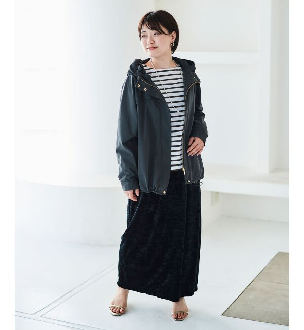 le.coeur blanc「《手洗い可能》クラッシュベロアIラインスカート」|スカート|