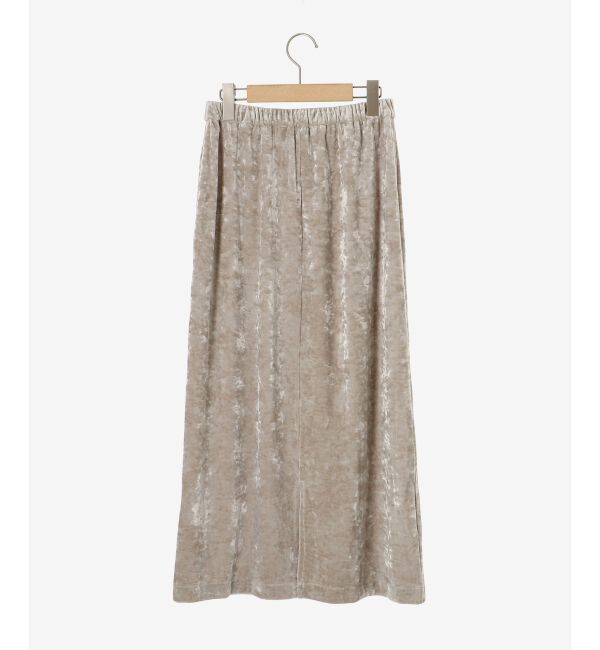 le.coeur blanc「《手洗い可能》クラッシュベロアIラインスカート」|スカート|