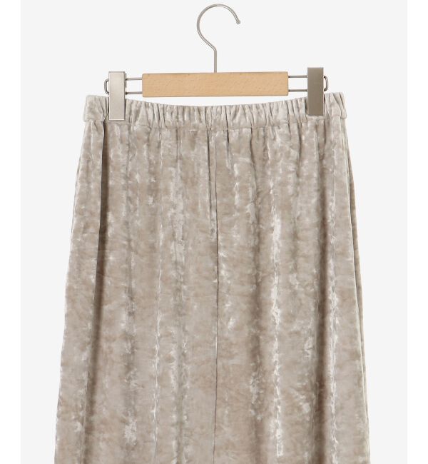 le.coeur blanc「《手洗い可能》クラッシュベロアIラインスカート」|スカート|