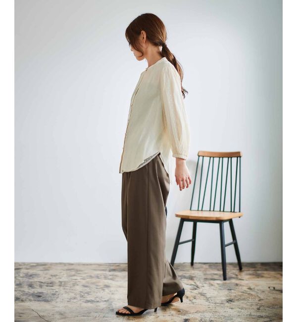 le.coeur blanc「ドットチュールレイヤードブラウス」|シャツ・ブラウス|