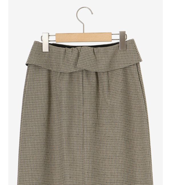 le.coeur blanc「《手洗い可能》裏起毛チェックストレートスカート」|スカート|