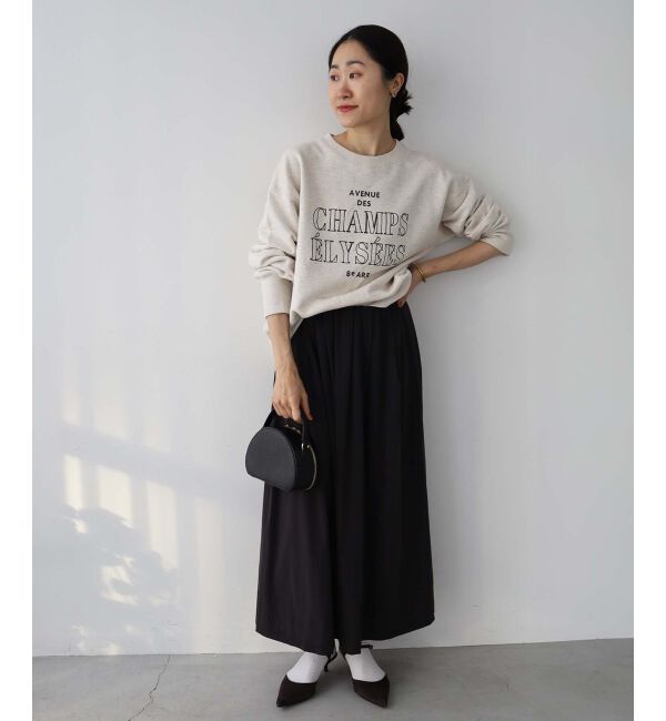 le.coeur blanc「ナイロンタックギャザーダブルヘムスカート」|スカート|