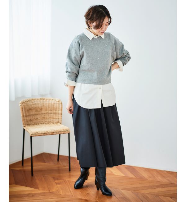 le.coeur blanc「ダブルポケットカラーオーバーシャツ」|シャツ・ブラウス|