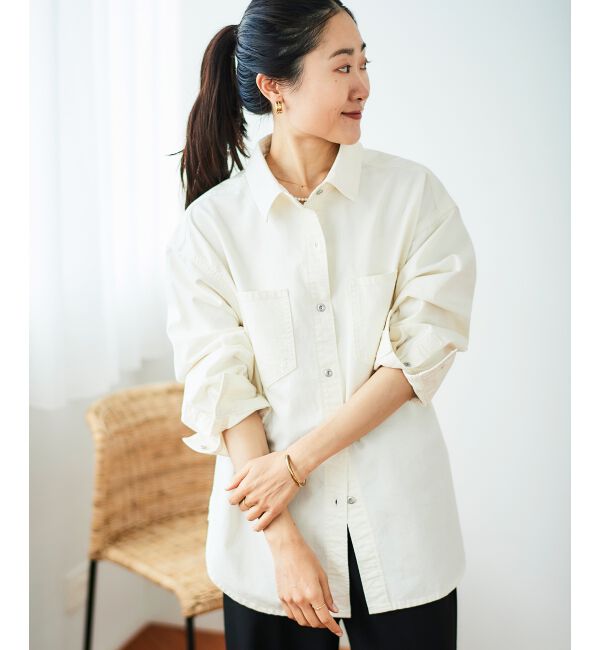 le.coeur blanc「ダブルポケットカラーオーバーシャツ」|シャツ・ブラウス|