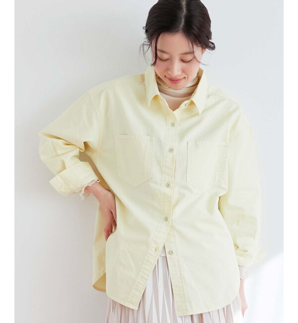 le.coeur blanc「ダブルポケットカラーオーバーシャツ」|シャツ・ブラウス|