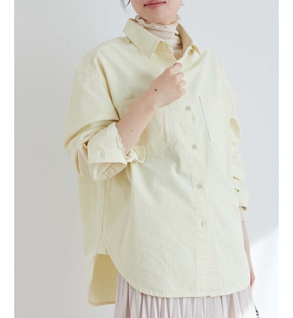 le.coeur blanc「ダブルポケットカラーオーバーシャツ」|シャツ・ブラウス|