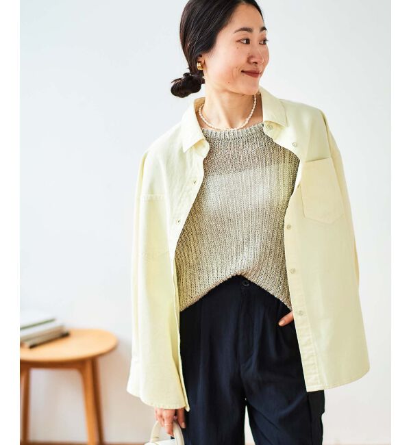 le.coeur blanc「ダブルポケットカラーオーバーシャツ」|シャツ・ブラウス|