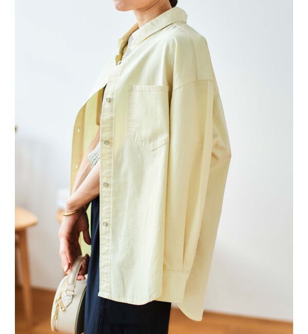 le.coeur blanc「ダブルポケットカラーオーバーシャツ」|シャツ・ブラウス|