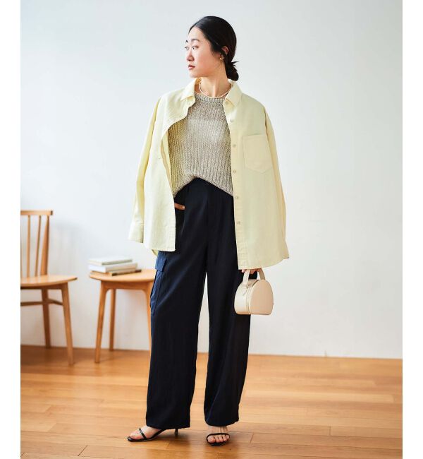 le.coeur blanc「ダブルポケットカラーオーバーシャツ」|シャツ・ブラウス|