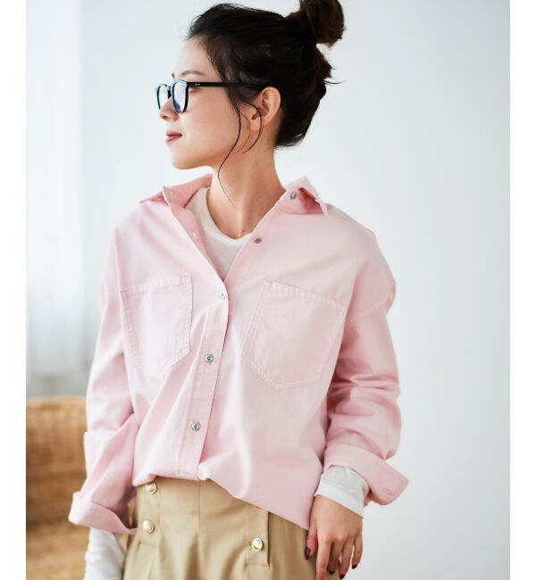 le.coeur blanc「ダブルポケットカラーオーバーシャツ」|シャツ・ブラウス|