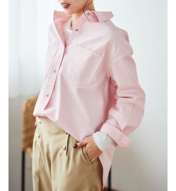 le.coeur blanc「ダブルポケットカラーオーバーシャツ」|シャツ・ブラウス|