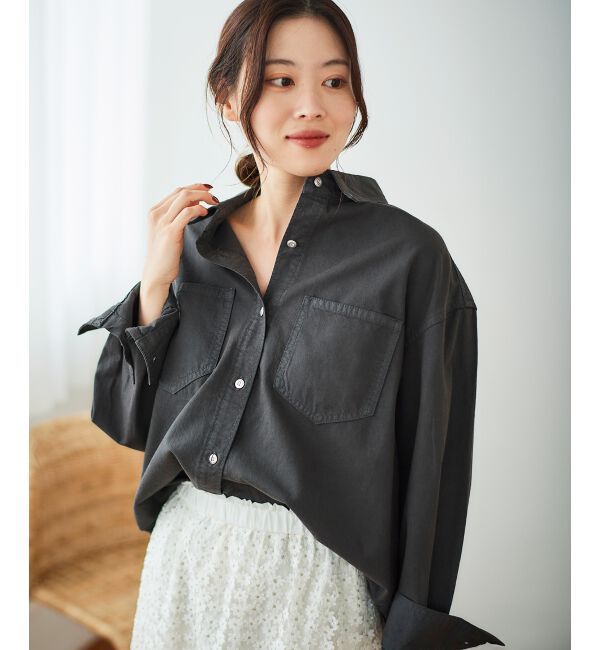 le.coeur blanc「ダブルポケットカラーオーバーシャツ」|シャツ・ブラウス|