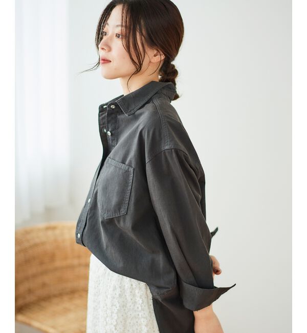 le.coeur blanc「ダブルポケットカラーオーバーシャツ」|シャツ・ブラウス|