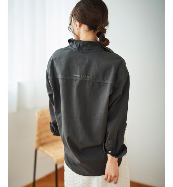 le.coeur blanc「ダブルポケットカラーオーバーシャツ」|シャツ・ブラウス|