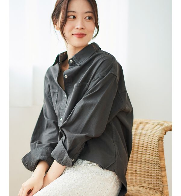 le.coeur blanc「ダブルポケットカラーオーバーシャツ」|シャツ・ブラウス|