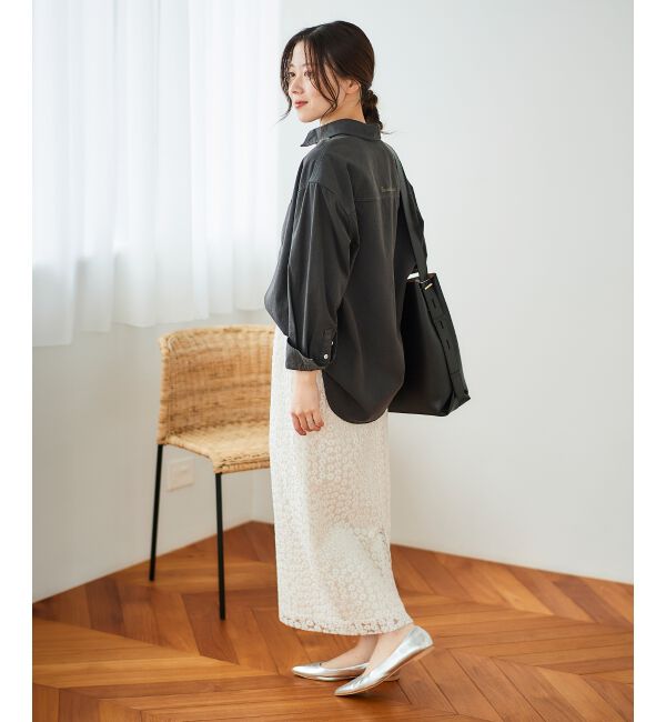 le.coeur blanc「ダブルポケットカラーオーバーシャツ」|シャツ・ブラウス|