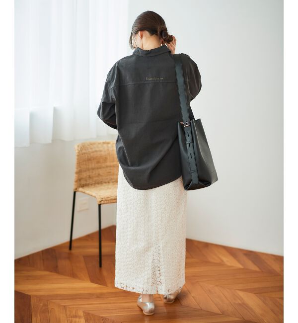 le.coeur blanc「ダブルポケットカラーオーバーシャツ」|シャツ・ブラウス|