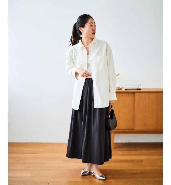 le.coeur blanc「ダブルポケットカラーオーバーシャツ」|シャツ・ブラウス|