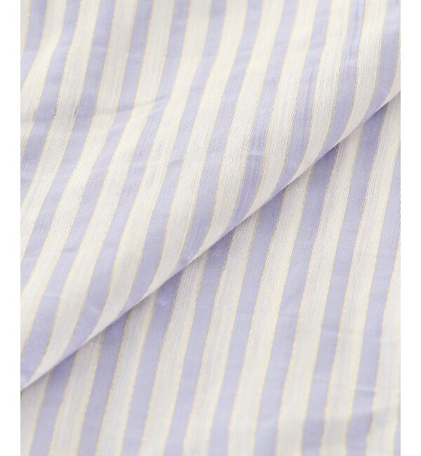 le.coeur blanc「ゴールドラメストライプリボンブラウス」|シャツ・ブラウス|