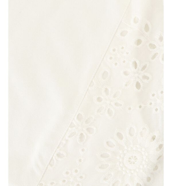  「《手洗い可能》スカラップレーススリーブカットソー」|Tシャツ・カットソー|