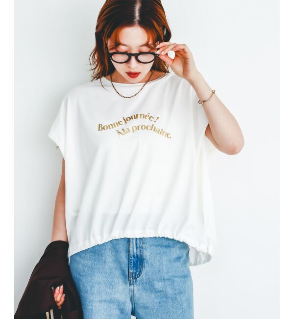  「《手洗い可能》ドロストハクプリントTシャツ」|Tシャツ・カットソー|オフ