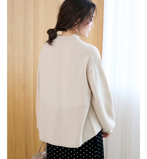  「片畦キリカエバックデザインニット」|ニット・セーター|