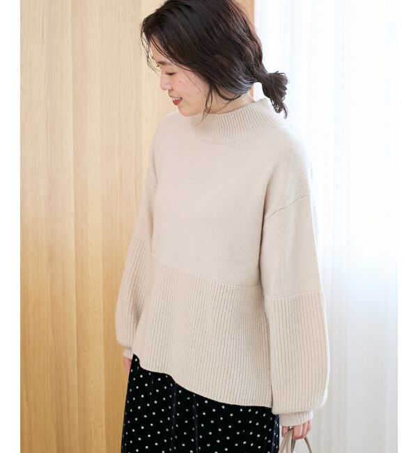  「片畦キリカエバックデザインニット」|ニット・セーター|
