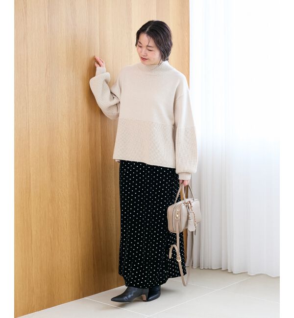  「片畦キリカエバックデザインニット」|ニット・セーター|