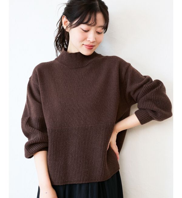  「片畦キリカエバックデザインニット」|ニット・セーター|