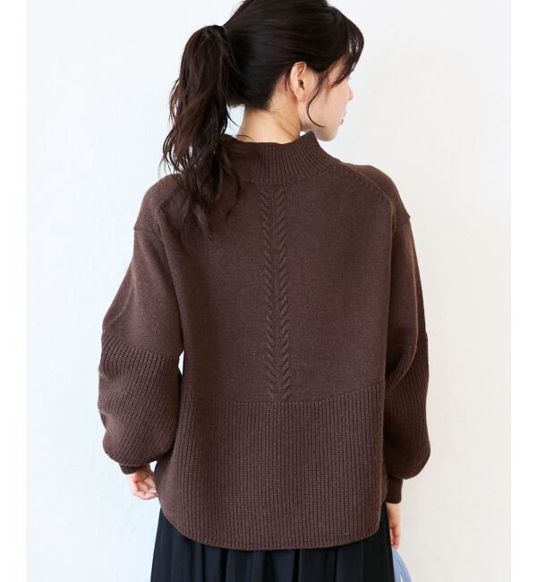  「片畦キリカエバックデザインニット」|ニット・セーター|