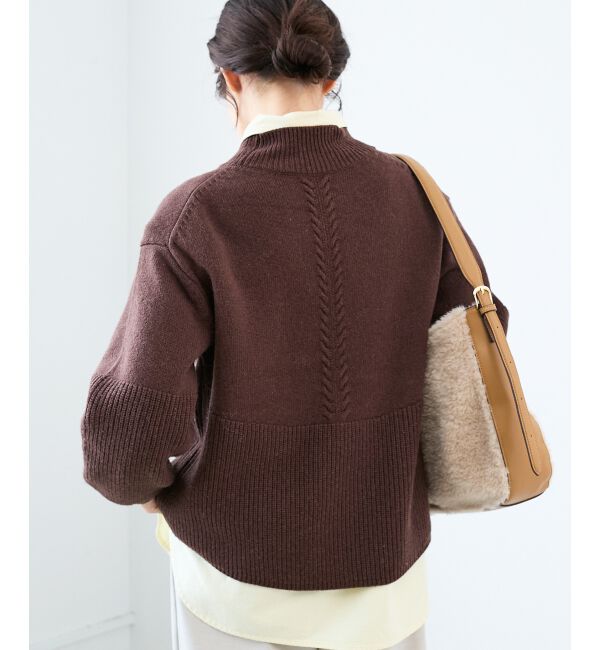  「片畦キリカエバックデザインニット」|ニット・セーター|
