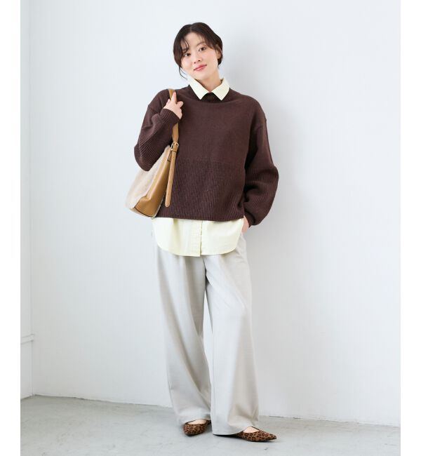  「片畦キリカエバックデザインニット」|ニット・セーター|
