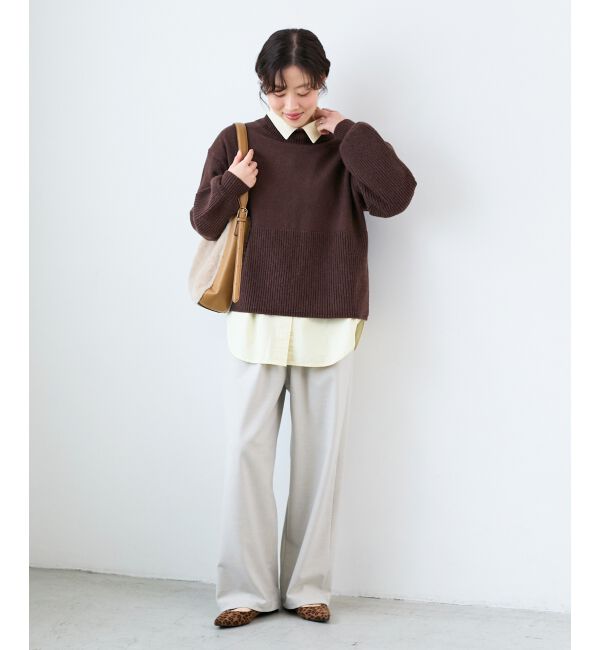  「片畦キリカエバックデザインニット」|ニット・セーター|