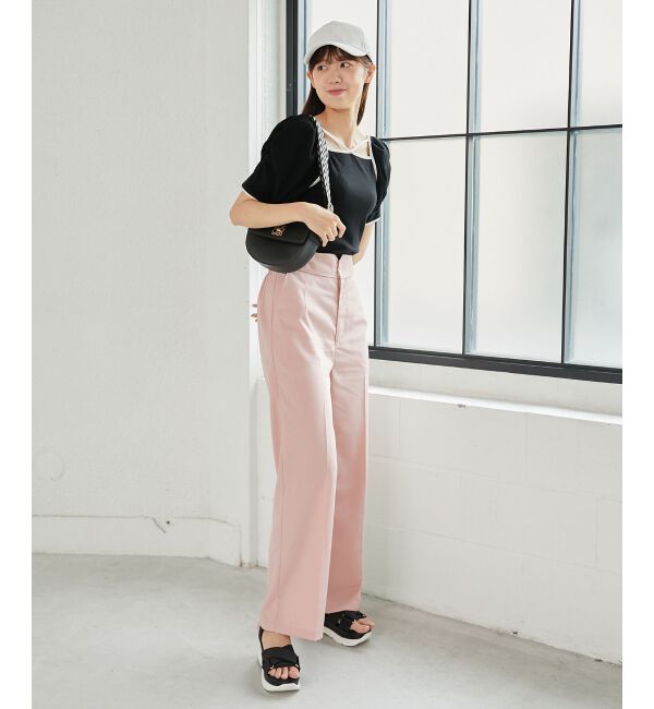  「ハイウエストスラックスパンツ」|スラックス|