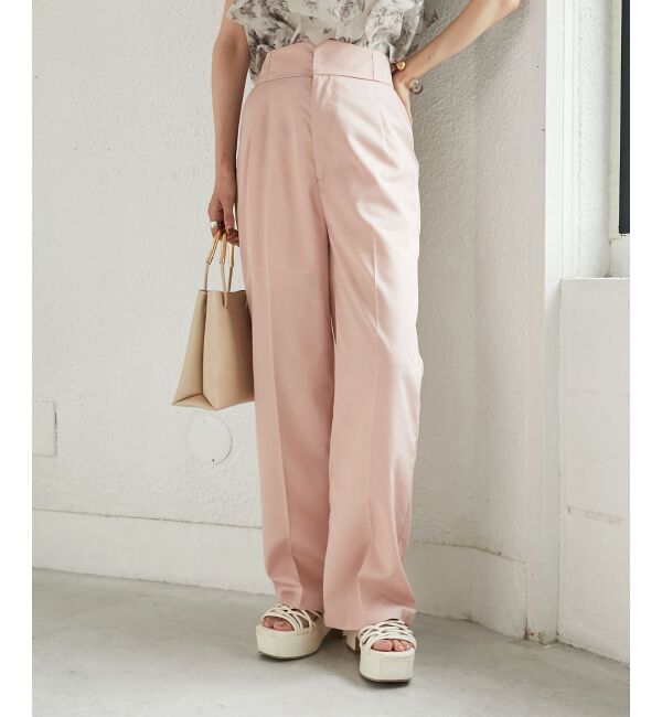  「ハイウエストスラックスパンツ」|スラックス|