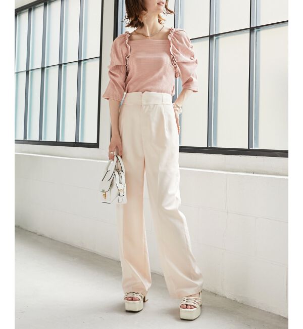  「ハイウエストスラックスパンツ」|スラックス|