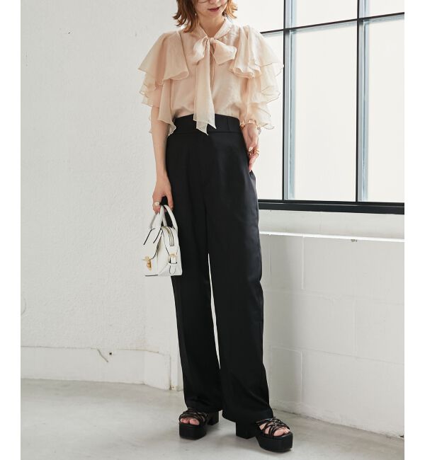  「ハイウエストスラックスパンツ」|スラックス|