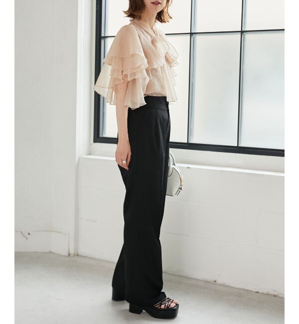  「ハイウエストスラックスパンツ」|スラックス|