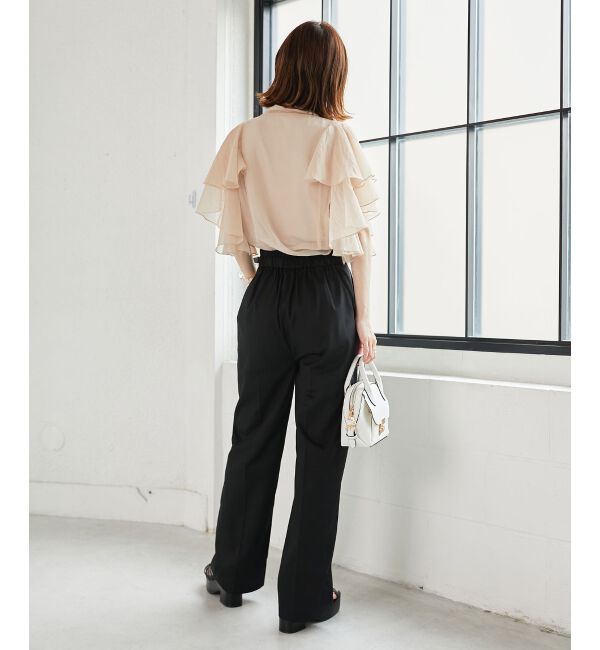  「ハイウエストスラックスパンツ」|スラックス|
