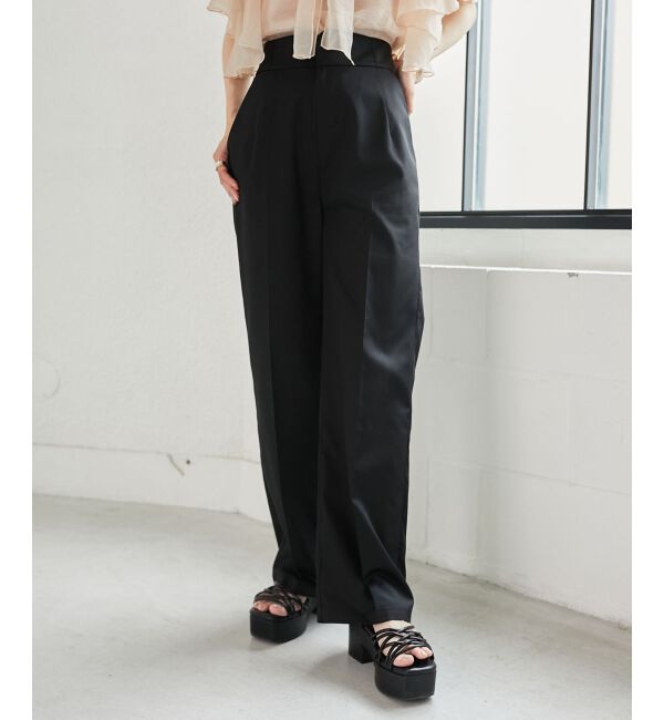  「ハイウエストスラックスパンツ」|スラックス|