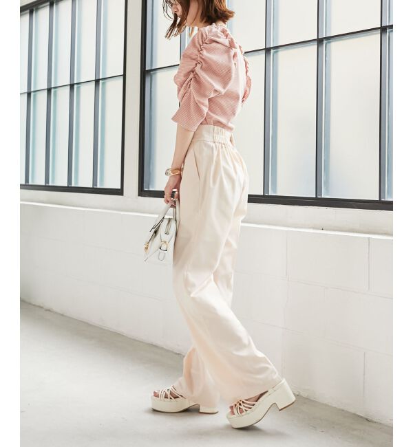  「ハイウエストスラックスパンツ」|スラックス|