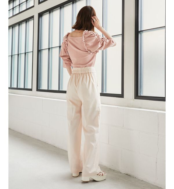  「ハイウエストスラックスパンツ」|スラックス|