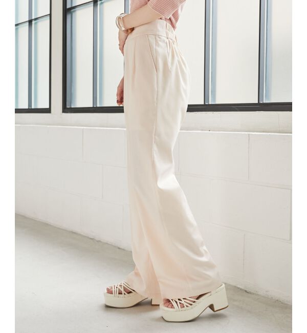  「ハイウエストスラックスパンツ」|スラックス|