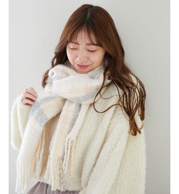 MAJESTICLEGON「ブークレチェックストール」|ストール|ｱｲﾎﾞﾘｰ柄